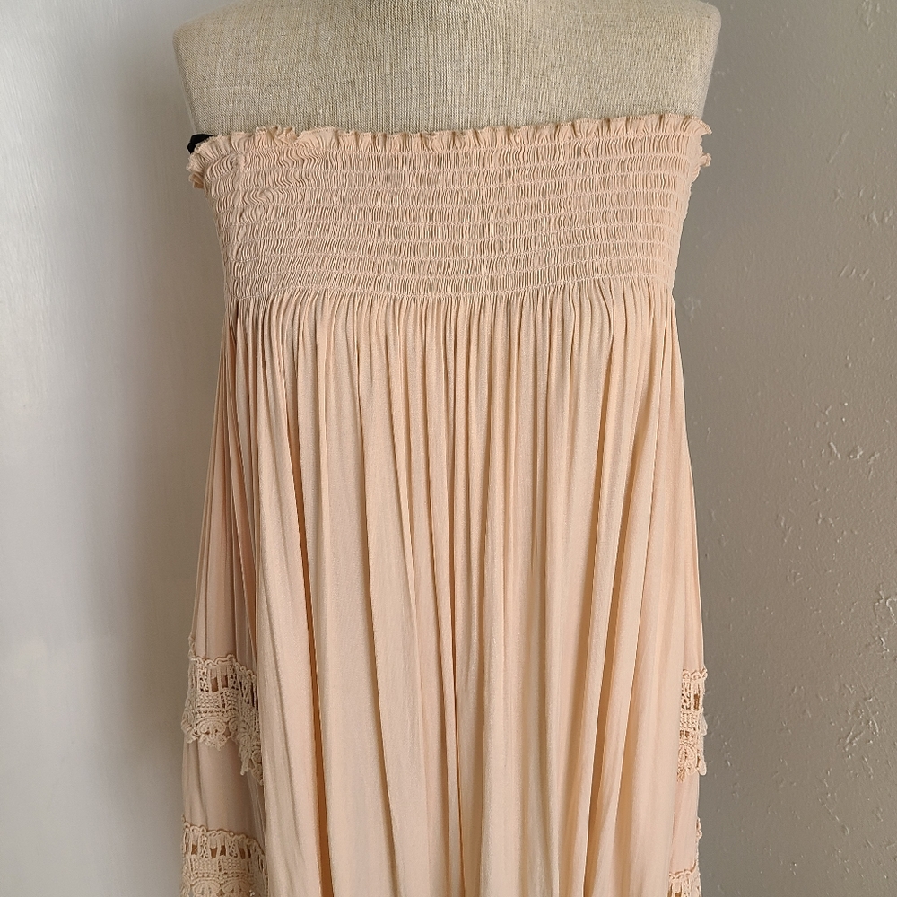Forever 21 light pink off shoulder dress size M -B - Picture 2 of 5